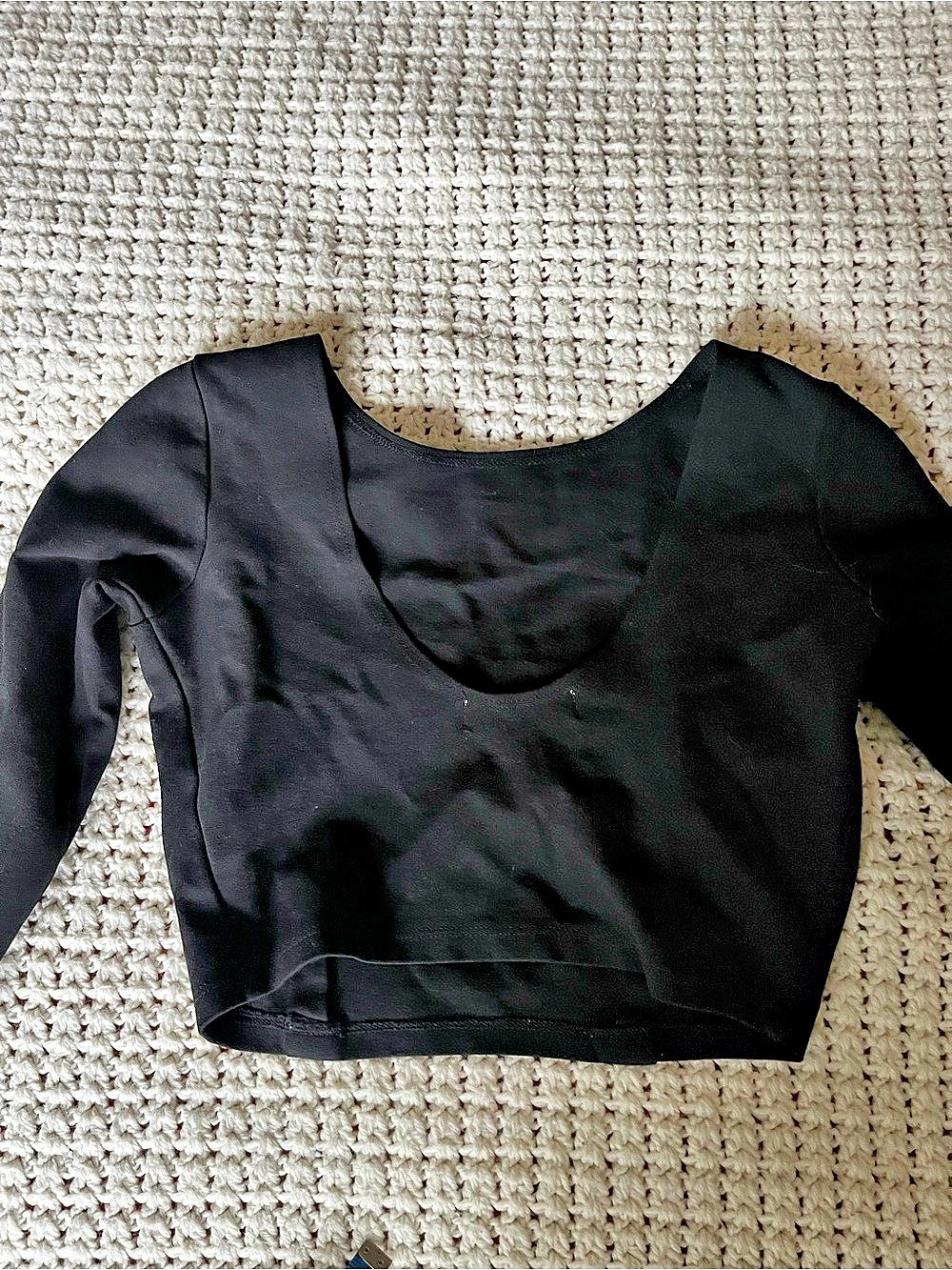 Oober swank Black Long Sleeve Crop Top Size Medium